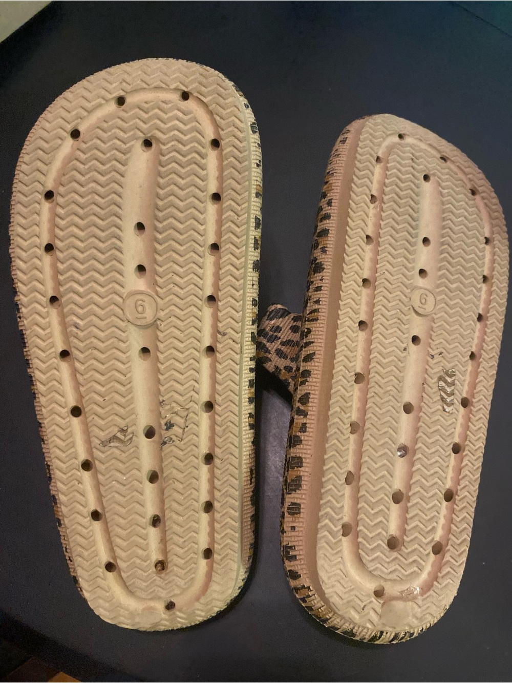 NOBO Kids Leopard Print Double-Strap Slide Sandals - Tan/Black - Picture 4 of 6